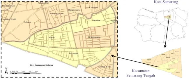 Gambar 1 Peta Kecamatan Semarang Tengah 