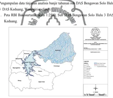Gambar 4.1 Peta Daerah Aliran Sungai  Bengawan Solo DAS Keduang. 
