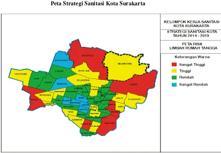 Gambar 1.1 Peta Strategi Sanitasi Kota Surakarta 