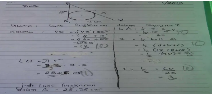 Gambar 1  Hasil Pekerjaan Siswa 