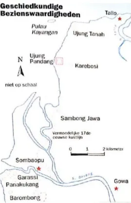 Gambar 2. Letak Geografis Somba Opu  (Sumber: Indonesia Travel Guides, 1991) 
