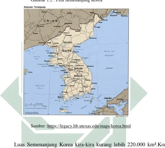 Gambar 1.2 : Peta Semenanjung Korea 