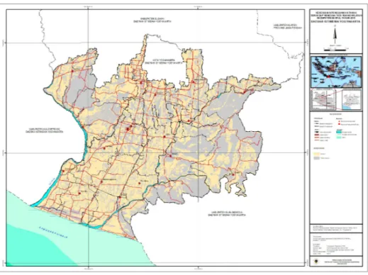 Gambar 3. Peta Kesesuaian Penggunaan Tanah terhadap RTRW Kabupaten Bantul Tahun 2010-2030.