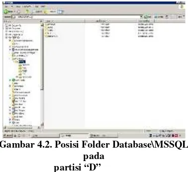 Gambar 4.2. Posisi Folder Database\MSSQL