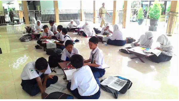 Gambar 4.2 KBM Pendidikan Agama Islam di Masjid 