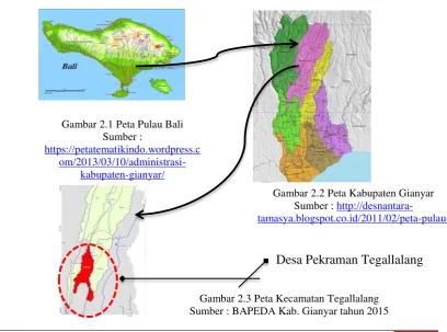 Gambar 2.1 Peta Pulau Bali 