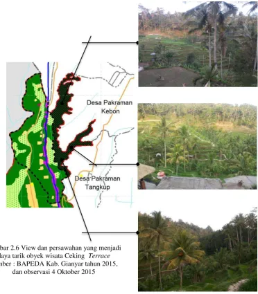 Gambar 2.6 View dan persawahan yang menjadi 