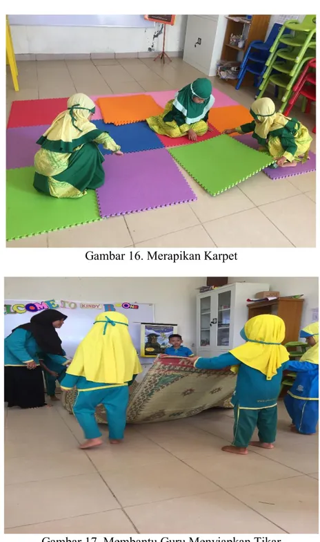 Gambar 16. Merapikan Karpet  