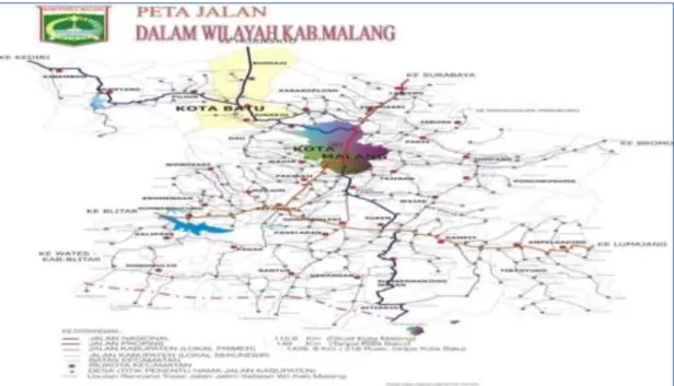 Gambar 1. Peta jaringan jalan 