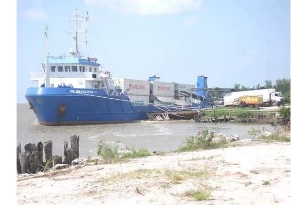 Gambar 4  Pelabuhan industri sementara di Dente Teladas 
