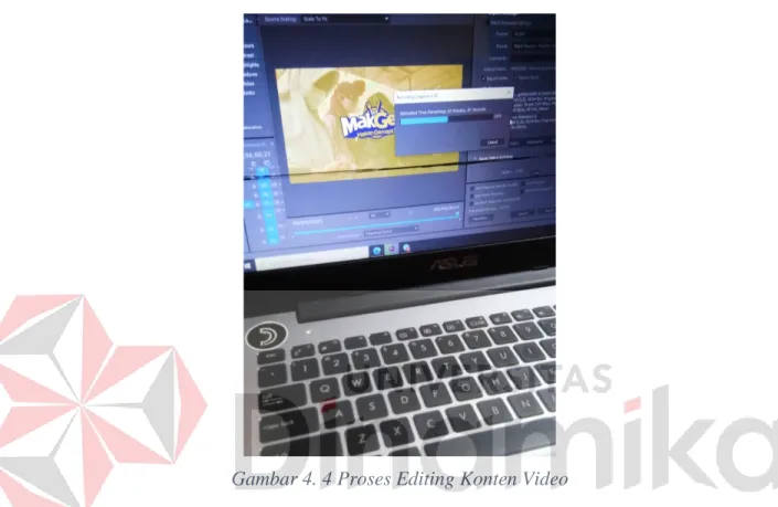 Gambar 4. 4 Proses Editing Konten Video