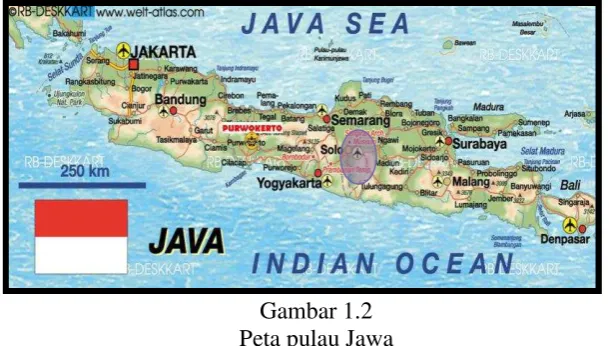 Gambar 1.2 Peta pulau Jawa 