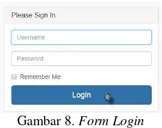 Gambar 8. Form Login 