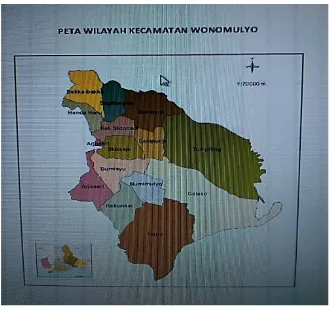 Gambar 1. Peta Desa Wonomulyo 