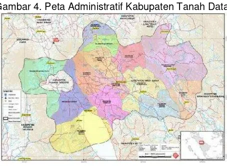 Gambar 4. Peta Administratif Kabupaten Tanah Datar