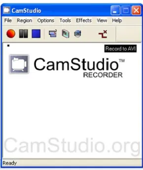 Gambar 3.5.Tampilan Aplikasi CamStudio saat Merekam Video. 