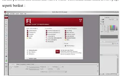 Gambar 2.2 Halaman Awal Adobe Flash CS3 Profesional 