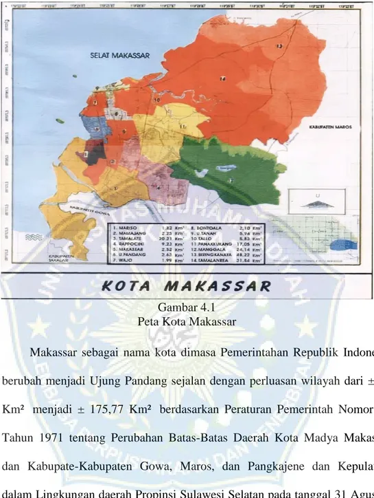 Gambar 4.1  Peta Kota Makassar 