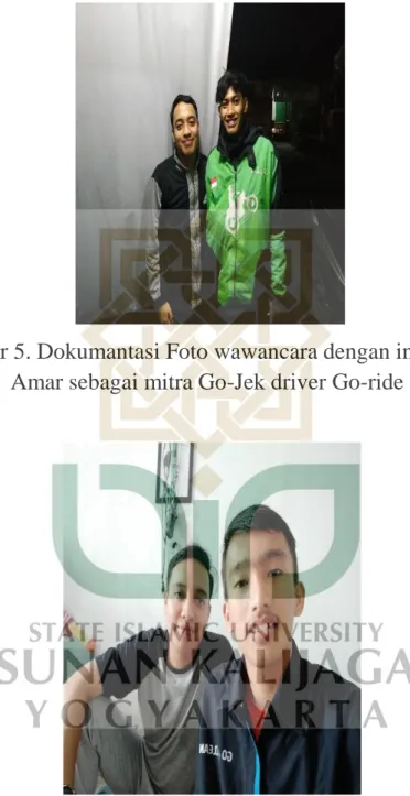 Gambar 5. Dokumantasi Foto wawancara dengan informan  Amar sebagai mitra Go-Jek driver Go-ride 