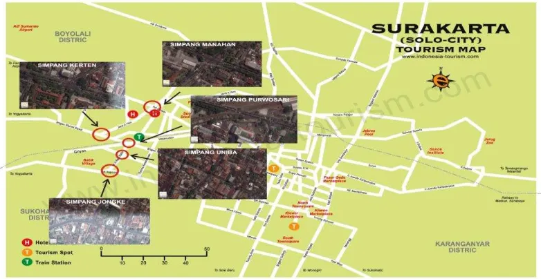 Gambar 1. Lokasi Simpang yang diteliti 