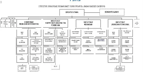 Gambar 1  Struktur Organisasi RSUP Dr. Hasan Sadikin Bandung  2.1.4  Profil Ruang Fresia 1 