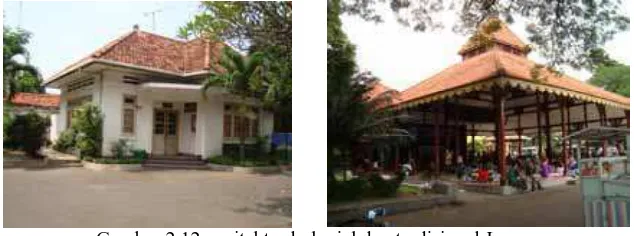 Gambar 2.12. arsitektur kolonial dan tradisional Jawa (sumber: dokumentasi pribadi 2009) 