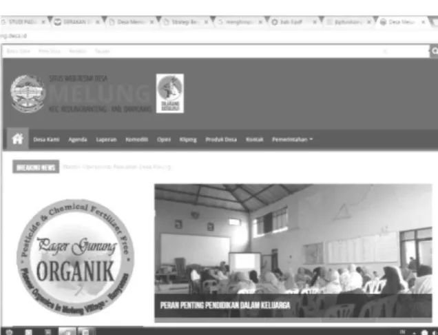 Gambar 2. Tampilan website Desa Melung 