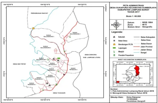 Gambar 3. Peta Administrasi Desa Sukapura  Hasil Penelitian dan Pembahasan 
