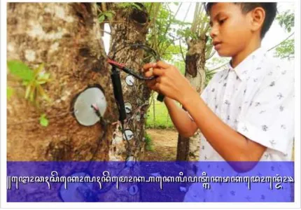 Gambar 8 Salah satu contoh running text berita tentang Nauval, siswa SMP yang menciptakan listrik dari pohon kedondong