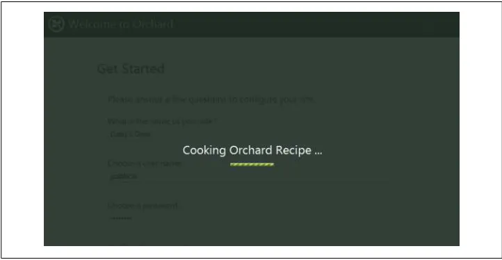 Figure 1-2. Cooking an Orchard recipe