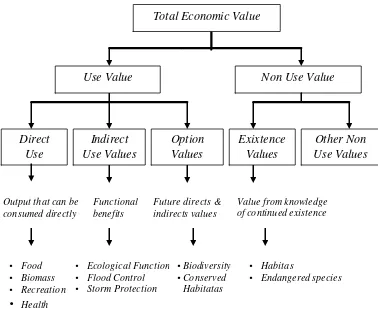 Gambar 4. Kategori Nilai Ekonomi Lingkungan Hutan Tropis (Pearce, 1992) 