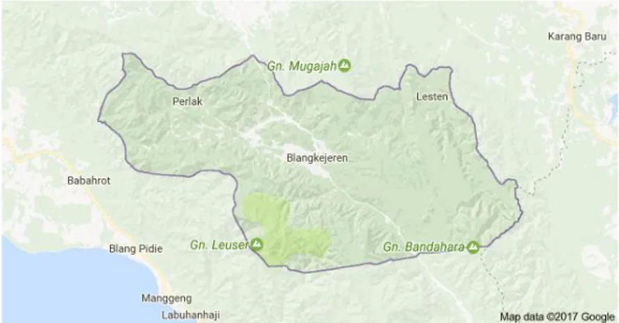Gambar 2.10. Peta Kawasan Kabupaten Gayo Lues. 59