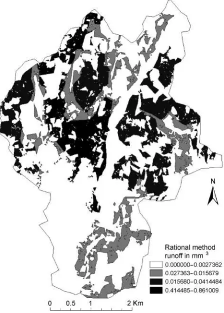 Figure 2.19 Annual runoff generated in the Annestown Stream watershed 