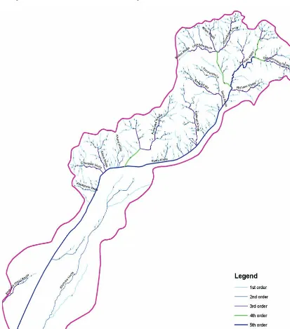 Figure 2.6: Drainage Map of Sardu with Stream Order