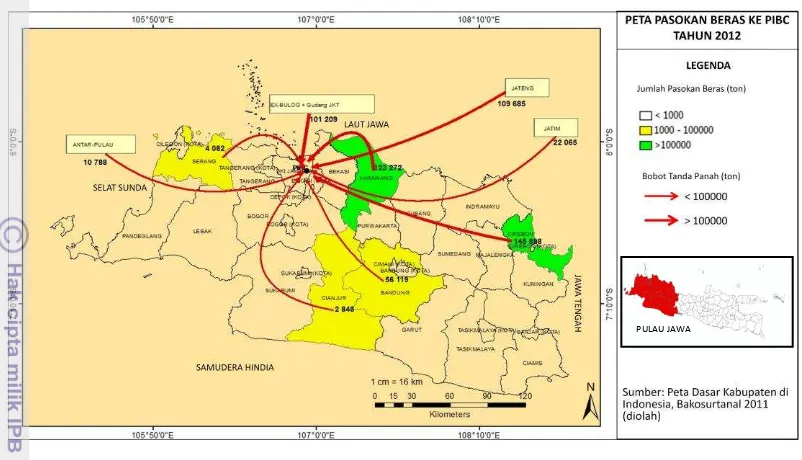 Gambar 6  Pasokan beras ke PIBC tahun 2012 