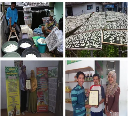 Gambar  1  menunjukkan  Dokumentasi  kegiatan  survey  potensi  hak  kekayaan  intelektual  pada  indudtri  kecil  makanan  olahan  kota  Batu-Malang
