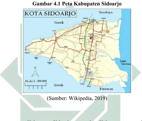 Gambar 4.1 Peta Kabupaten Sidoarjo 