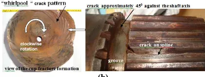 Figure 5. The as received broken quill shaft A and the  unbroken quill shaft B for metallurgical assessment
