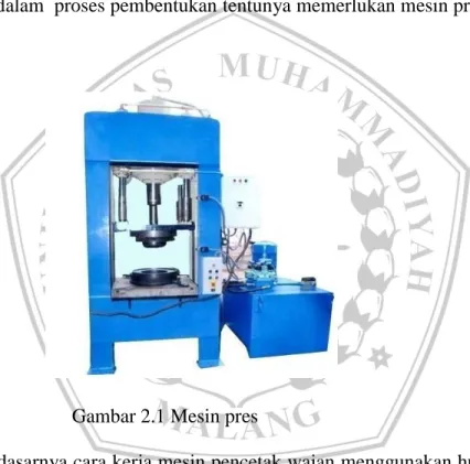 Gambar 2.1 Mesin pres 