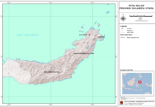 Gambar 2.5 : Peta Relief Provinisi Sulawesi Utara 