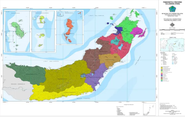 Gambar 2.4 : Peta Wilayah Administrasi Provinsi Sulawesi Utara 