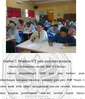 Gambar 2. Pelatihan ICT pada guru mata pelajaran 