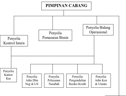 Gambar 3.1 Struktur Orgasnisasi PT Bank Negara Indonesia (Persero), Tbk Cabang USU Medan, (2010)