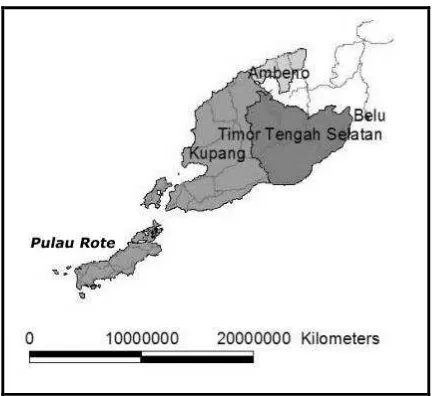 Gambar 1.  Pulau Rote, Nusa Tenggara Timur 