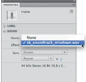 Figure 1.28 Audio clips spanning multiple keyframes.