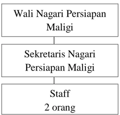 Gambar 4.2 : Struktur Organisasi Nagari Persiapan Maligi  Wali Nagari Persiapan 