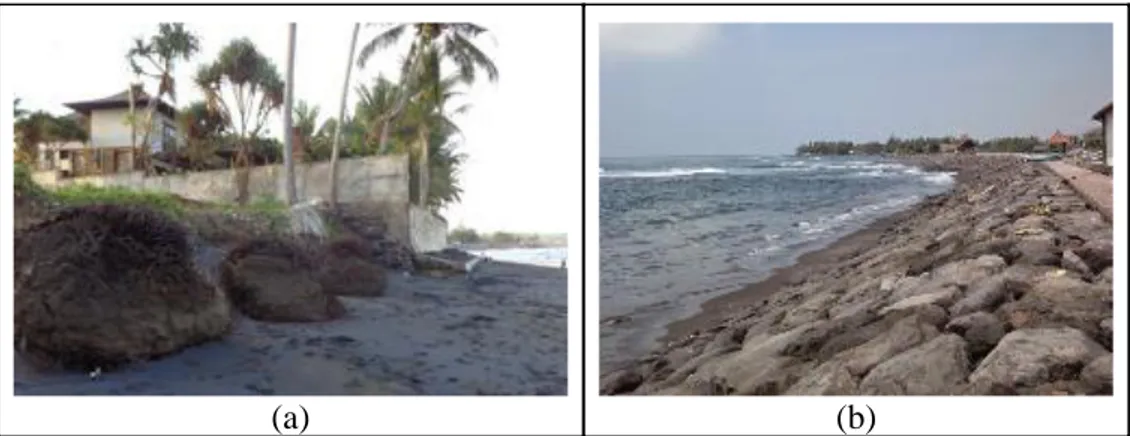 Gambar 36. Kondisi Pantai Keramas (a) dan Lebih (b) 