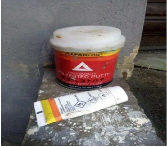 Gambar 3.8 Dempul (Putty) Dan Hardener. 
