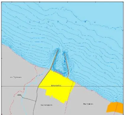 Gambar 6.Peta Kontur 2D Perairan Sekitar Pelabuhan Khusus PLTU Indramayu. 