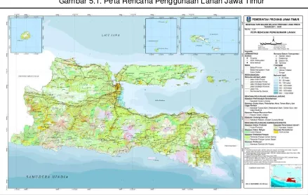 Gambar 5.1. Peta Rencana Penggunaan Lahan Jawa Timur 